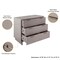 Manhattan Comfort Granville Light Grey 3-Drawer Dresser and 5-Drawer Chest, Set of 2 GRAN026 - alternate 4
